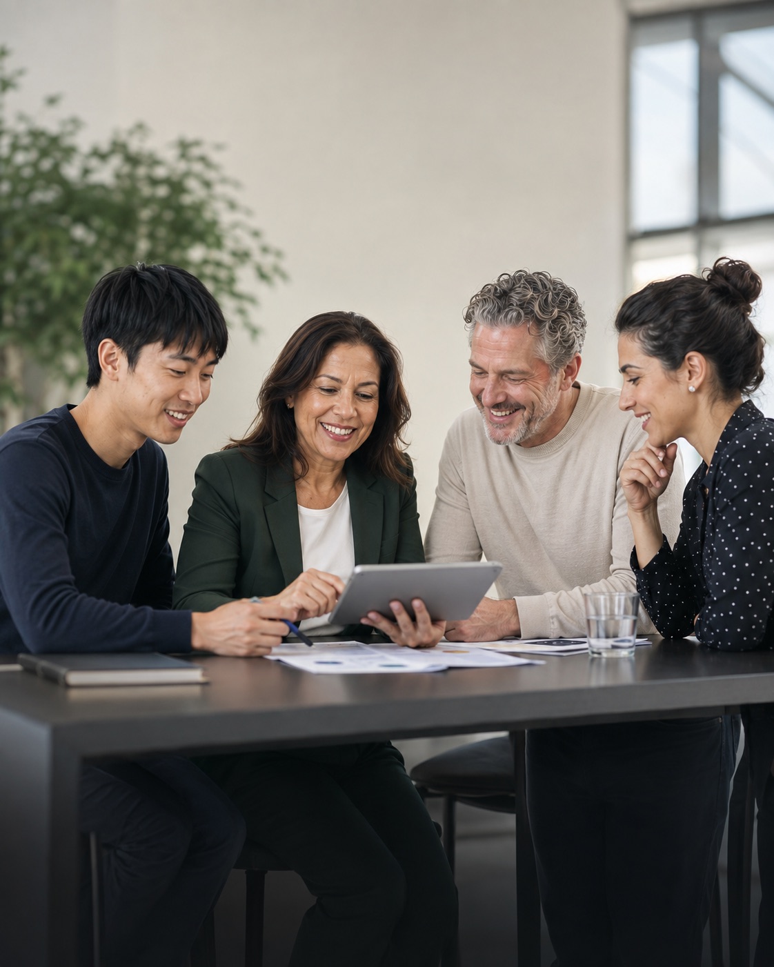 Team bespricht gemeinsam einen KI-Use-Case