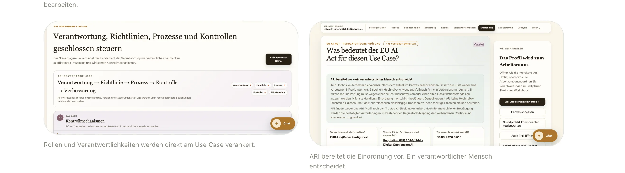 ARI zeigt Governance House und EU-AI-Act-Einordnung eines Use Cases